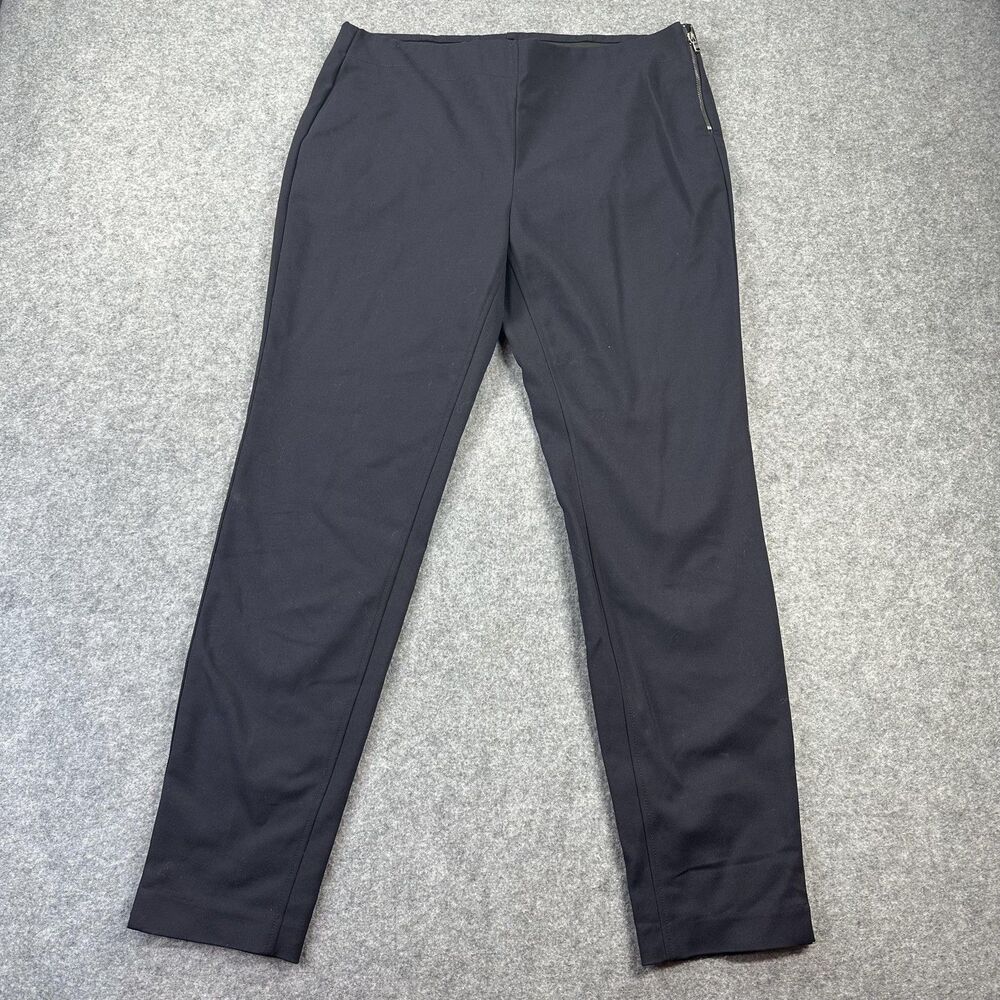 Saks Fifth Avenue Pants Womens 8 Black Knit Slim Tapered Stretch Dress Workwear